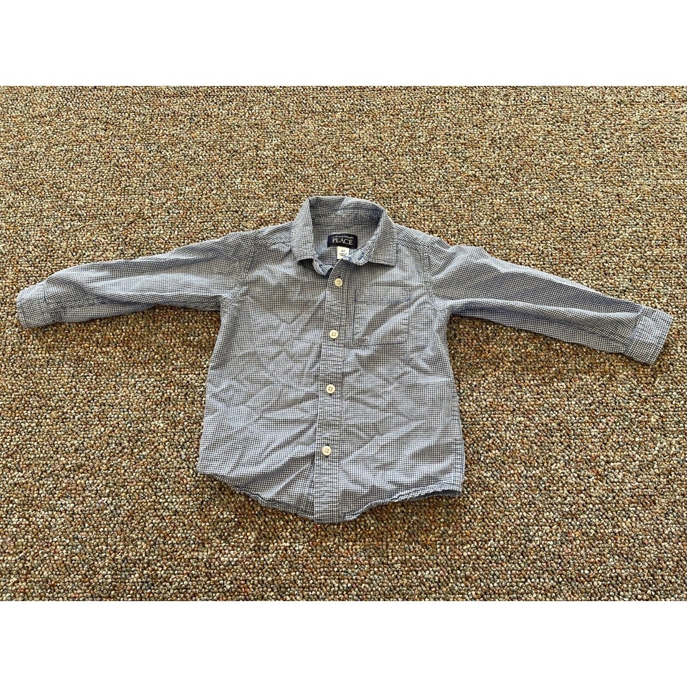 The Children's Place Boys Checkered Button Up Shirt 3T